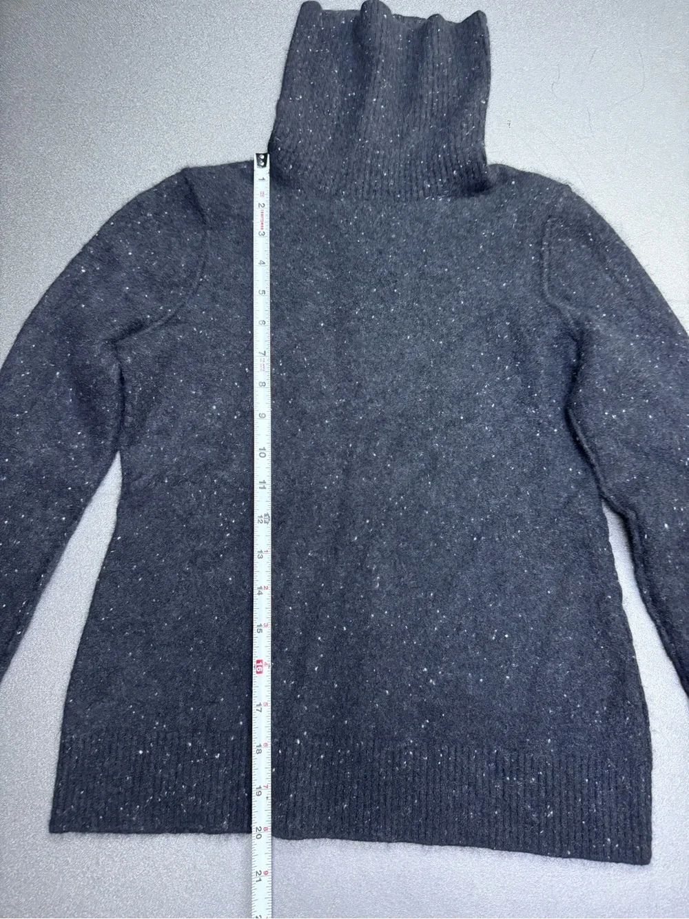 Aqua Black Speckled Turtleneck Sweater